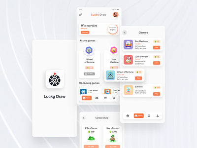 Lucky Wheel App Design 3d adobe xd app design figma design gaming app lucky draw app lucky wheel mobile app design ui ui design uiux ux design