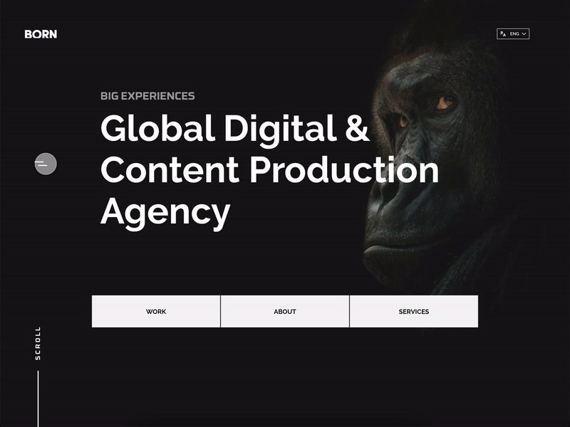 BORNgroup animation appdrawer branding design gif homepage interaction motion motion graphics navigation prototype ui website