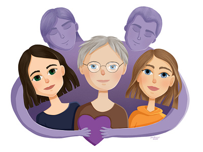 Family 2d adobe photoshop characters family family portrait illustration photoshop portrait