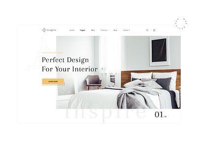 "Inspire" Interior Design website template architecture creative inspire interface interior minimal modern ui uxui web design website