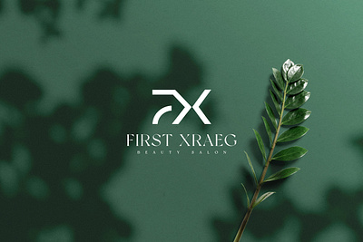 First Xraeg logo beauty branding fx logo icon identity logo logo mark salon