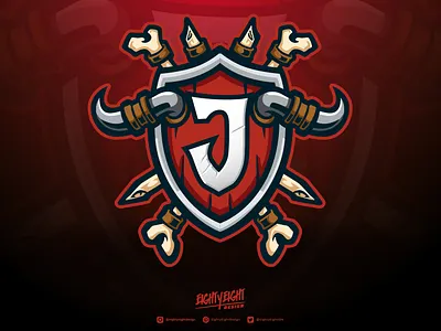 Custom Viking Shield Logo - Jamminz [by Eightyeight Design] custom logo eightyeightdesign logo shield viking