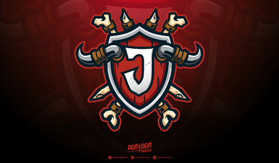 Custom Viking Shield Logo - Jamminz [by Eightyeight Design] custom logo eightyeightdesign logo shield viking