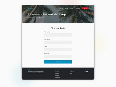 Sign Up | Safiri design sign up design ui design ux design visual design website design