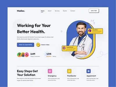 Medical Website Design🔥 (Hero Section) care clean clinic covid 19 doctor figma health healthcare homepage landingpage medic medical medical landing page pandemic pharmecy ui ux virus web website