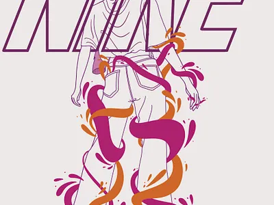 NIKE WOMEN artwork branding conceptual digital digitalillustration fashion graphic design illustration illustrator nike sportswear women