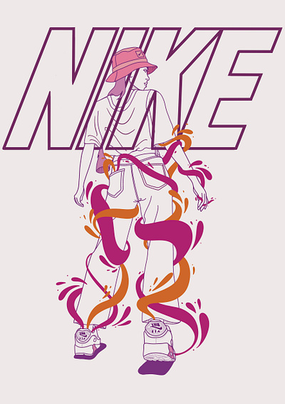 NIKE WOMEN artwork branding conceptual digital digitalillustration fashion graphic design illustration illustrator nike sportswear women