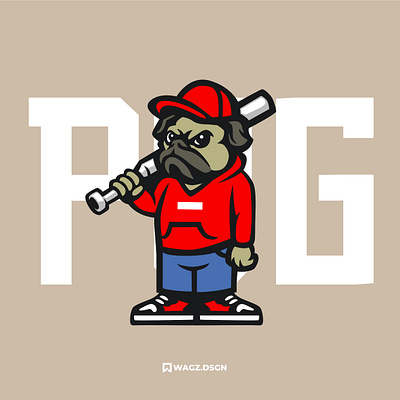 PUG design dog dog logo graphic design logo logo mascot mascot pug vector