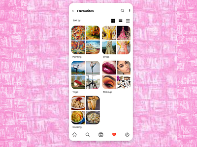 Favourites design ui ux