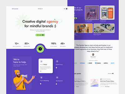 Creative Digital Agency - Landing Page agency branding company creative agency digital agency digital marketing interface landing page marketing agency uidesign uiux web design