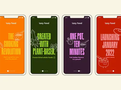 lazy food teaser brand design branding food food branding food design food web illustration ui vegan food