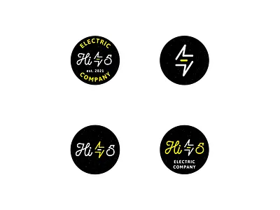 Electricity logo badge design electric electricity grunge icon lightning logo logotype thunderbolt vector yellow
