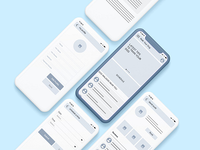 Dog Walker Lo-Fi app design figma graphic design illustration logo ui wireframes