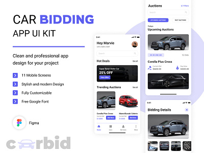 Car Bidding App UI Kit