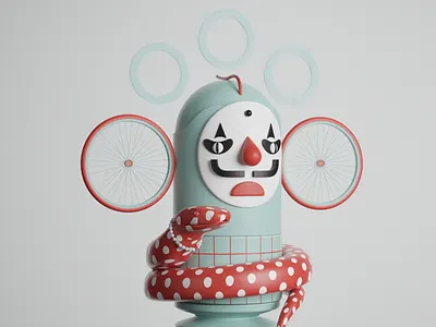 Totti Totem NFT 3d 3dart art circus clown etherium jongler magic nft nftart nftcomunity token