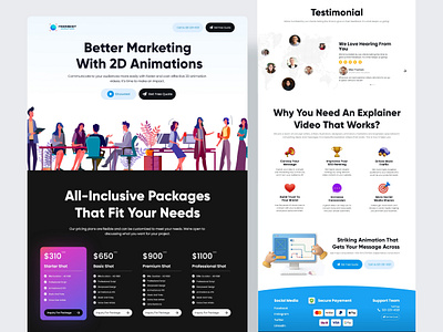 Digital Agency Landing Page agency animation daily challange design digital agency dribbble dribbble best shot landing page ui userinterface web design website