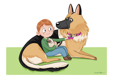 Pet Portrait 🐶😺 branding children book illustration design digital illustration illustration illustrations kids art kids illustration