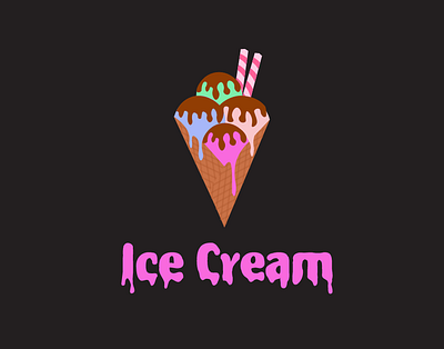 Ice Cream Logo adobe branding design graphic design illustration logo