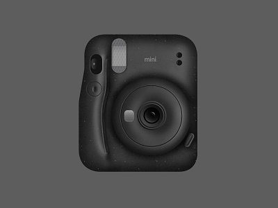 Polaroid black camera cute design film ill illustration light new old photo photograph polaroid shade speckle texture vintage