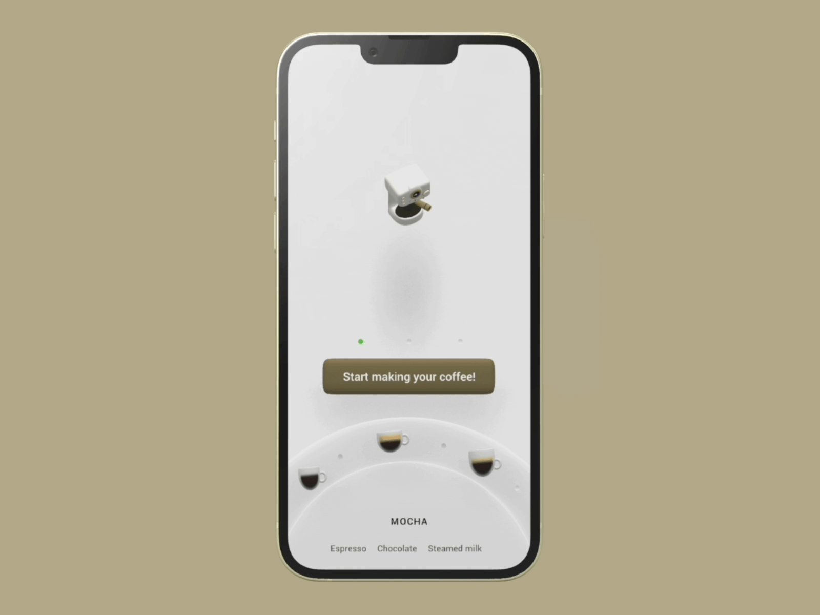 Coffee machine app | Concept 3d animation app coffee interaction spline ui ux