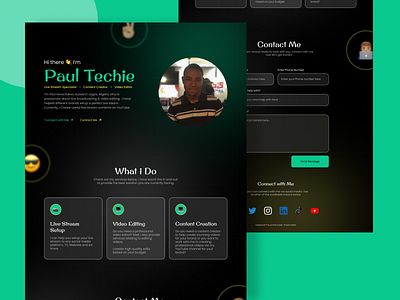 Portfolio UI Design - Paul Techie portfolio portfolio website ui ui design website