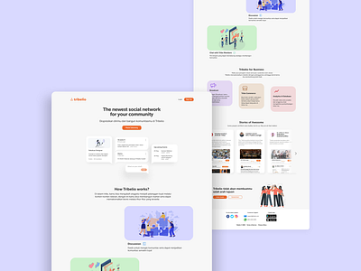 Social Landing Page branding landing page ui ux web web design