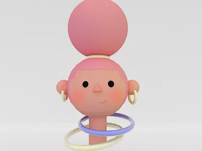 Chongo c4d girl illustration maxon wacom