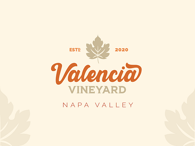 Wine Label | Dribbble Weekly Warm-Up branding design dribbbleweeklywarmup grape leaf label logo valencia vector vineyard wine winery