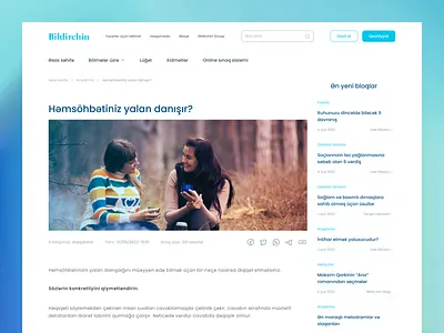 Blog post | Bildirchin article article website blog blog website blue branding design landing landing design landing page logo mini minimal simple ui uiux ux website