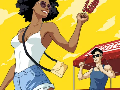 Momentos Kiener #1 90s art direction cel shading character design comic design digital art hispanic illustration latino panama