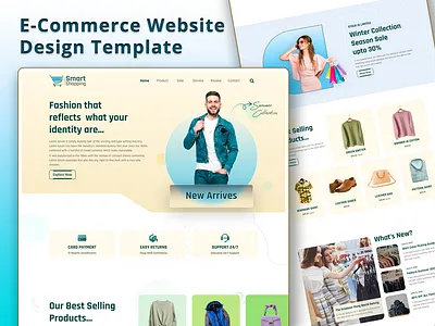 E-Commerce Website Landing Page Design Template adobexd e commerce figma landingpage marketing uiux webdesign website