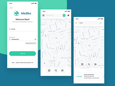 Mediko app UI UX app design clean app healthcare app iphone app medical app new app ui ux user interface