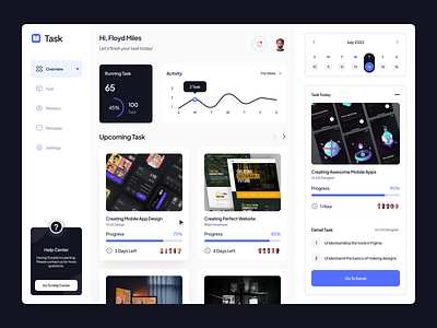 Task - Management Dashboard clean dashboard ui ux web