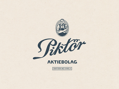 The Picteur - Main logotype for a carpenter brand identity branding carpenter crafted logo craftmanship custom wordmark graphic design handlettering logo lettering logo main logotype script logo script wordmark type typography wordmark