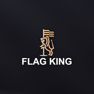 flag king branding design flag graphic design illustration king logo motion graphics typography vector