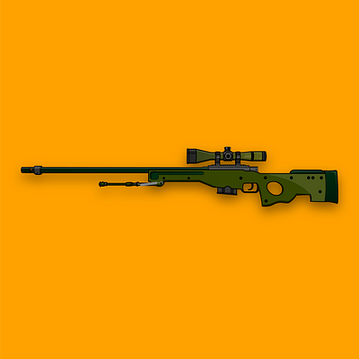 AWP abdesig art awp cs csgo design flat illustration sniper weapon