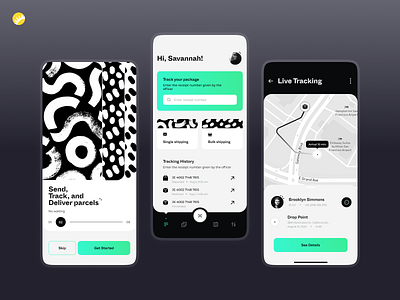 Shipping Mobile App Design app design cargo courier delivery delivery app delivery service dropshipping freight logistics mobile mobile app mobile design order package shipping shipping app track transport ui ux