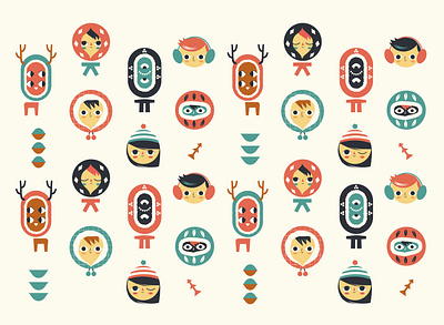 Playful xmas children design illustration pattern playful vector xmas