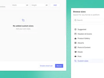 Resizing on Glorify assets design tool editor logo mockup product tool ui user experience ux
