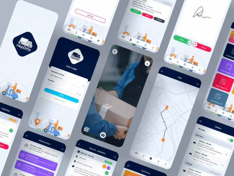 Delivery Management System App app app design branding delivery management system app graphic design system ui