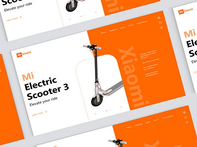 The concept of the Xiaomi page design graphic design ui ux