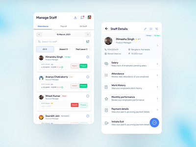 Staff Management Solution staff staff management ui ux