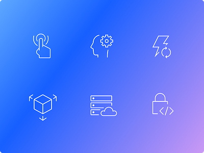 Icon Set For Cloud Vector Database Service branding cloud database icon tech ui