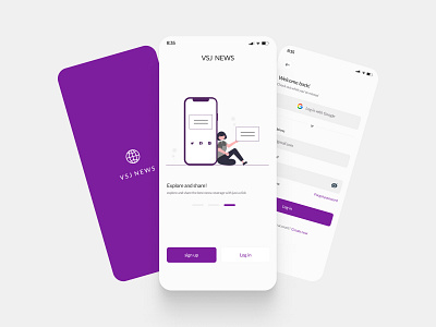 VSJ News App - Case study figma mobile app news app ui