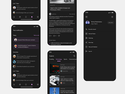 VSJ News App - Case study figma mobile design news app ui