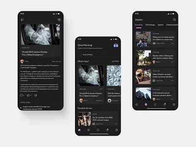 VSJ News App - Case study figma mobile design news app ui