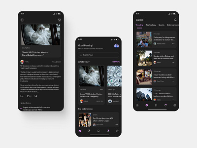 VSJ News App - Case study figma mobile design news app ui