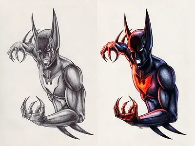 Neo Gotham's Savior 2d art art artist bat batman batman beyond comic art dc comics digital art digital illustration draw drawing fan art gotham illustration ink art pen art pen drawing photoshop super hero