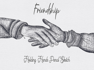 Friendship - Holding Hands Stippling Art Using iPad art creative digital art digital drawing drawing illustration pencil art pencil drawing pencil sketch procreat procreate sketch vector