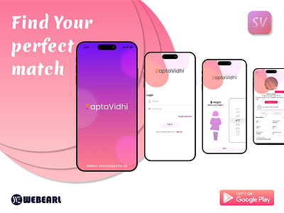 Saptavidhi – Matrimonial & Event Services Platform appdesign appinterface bridalservices digitalplatform eventmanagement eventplanning familyplatform matchmaking matrimonialapp mobileappdesign mobileux modernmatrimony personalizedservices saptavidhi secureplatform techsolution uiuxdesign userexperience weddingapp weddingvendors